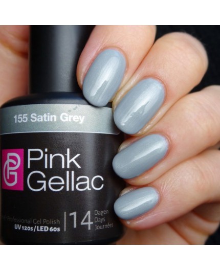 Pink Gellac 155 Satin Grey Gris Color Esmalte Gel Permanente