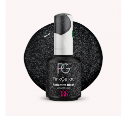 386 Reflective Black Color Esmalte Gel Permanente Negro