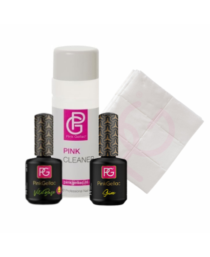 Pack BÁSICOS de manicura + limpiador + base + brillo + toallitas Pack BÁSICOS de manicura + limpiador + base + brillo + toallitas