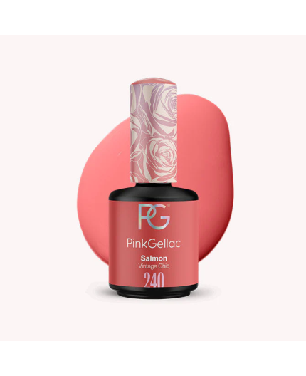 Pink Gellac 240 Salmon Color Esmalte en Gel Permanente