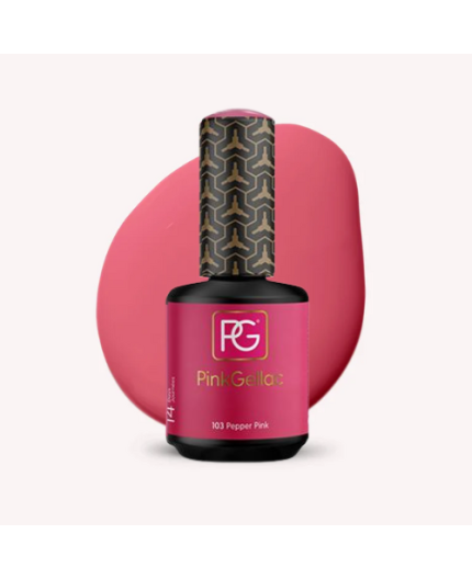 Pink Gellac 103 Pepper Pink Rosa Color Gel Permanente Pink Gellac 103 Pepper Pink Rosa Color Gel Permanente