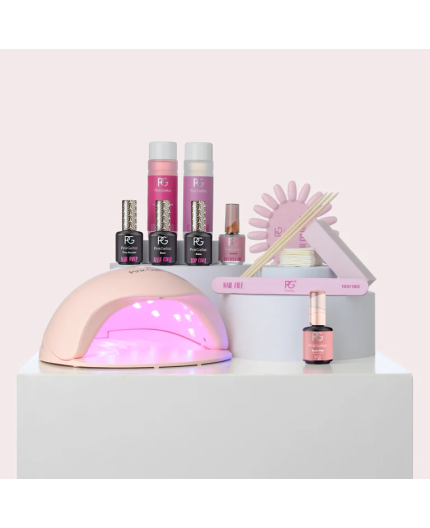 COMPACT SET - Pink Gellac Lámpara PRO y complementos para manicura en gel. COMPACT SET - Pink Gellac Lámpara PRO y complementos para manicura en gel.