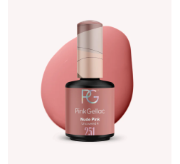Pink Gellac 251 Nude Pink es un color rosa oscuro con un fondo cálido. Un color nude siempre actual que vuelve cada temporada.