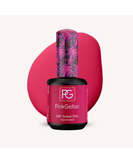 Pink Gellac 247 Sorbet Pink Rosa Color Esmalte en gel permanente