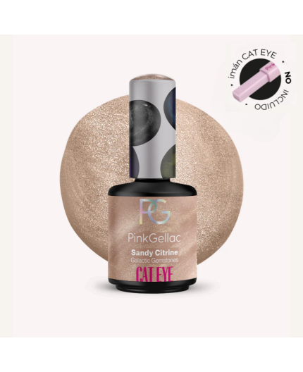Cat Eye Sandy Citrine – Gellak efecto citrino Cat Eye Sandy Citrine – Gellak efecto citrino