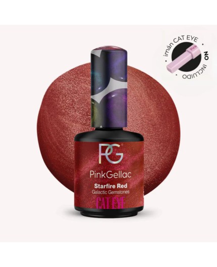 Cat Eye Starfire Red de Pink Gellac rojo cósmico
