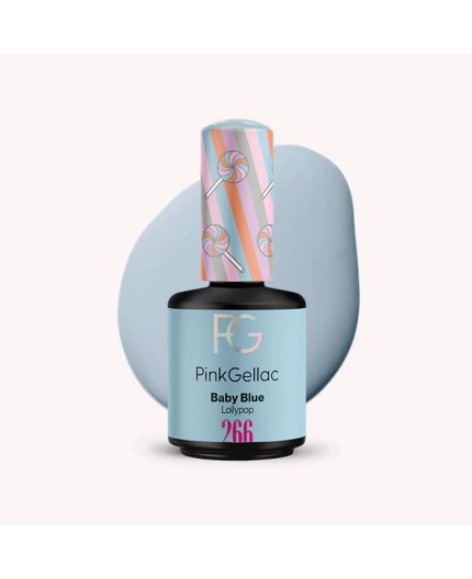 Pink Gellac 266 Baby Blue Azul Color Esmalte Gel Permanente Pink Gellac 266 Baby Blue Azul Color Esmalte Gel Permanente