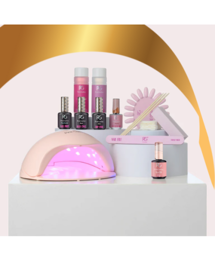 COMPACT SET - Pink Gellac Lámpara PRO y complementos para manicura en gel.