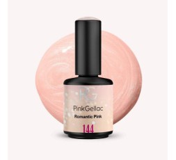 Con este delicioso tono rosa con un fino toque de purpurina conseguirás una manicura natural y muy romántica.