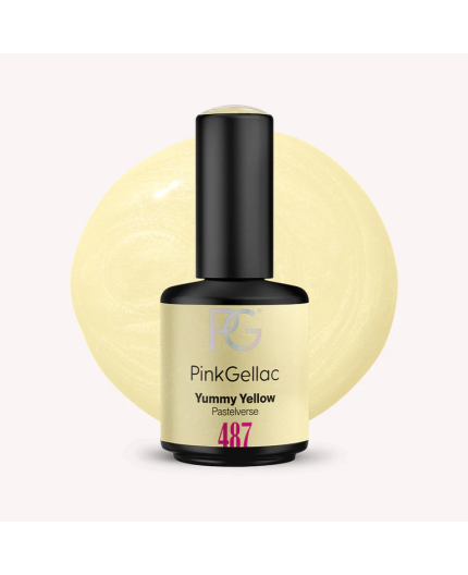 Pink Gellac 487 Yummy Yellow Color Esmalte Gel Permanente