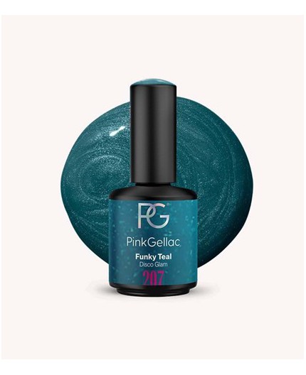 Pink Gellac 207 Funky Tail Verde Color Esmalte Gel Permanente