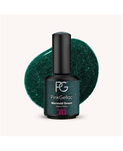 Pink Gellac 303 Mermaid Green Color Esmalte Gel Permanente