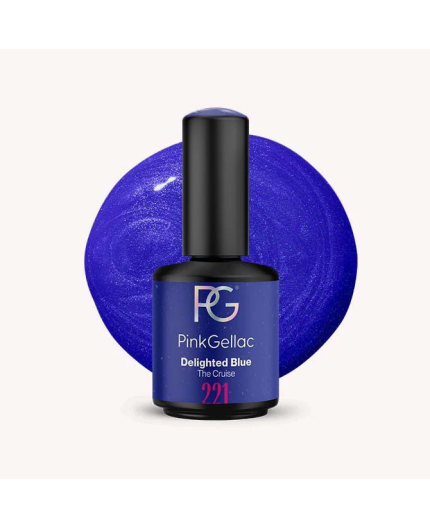 Pink Gellac 221 Delighted Blue Azul Color Esmalte Gel Permanente