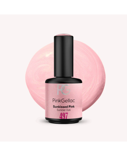 Pink Gellac 497 Sunkissed Pink Color Esmalte Gel Permanente