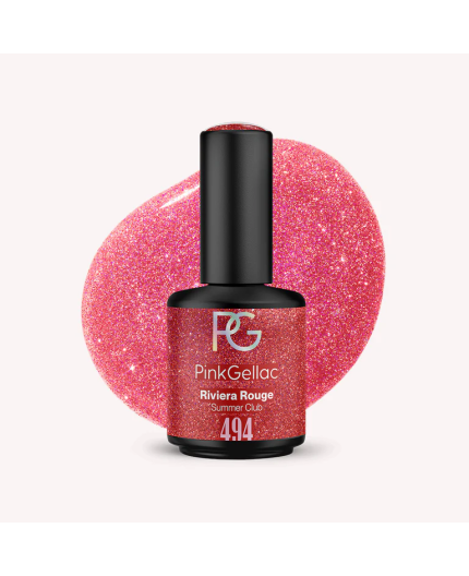 Pink Gellac 494 Riviera Rouge Color Esmalte Gel Permanente