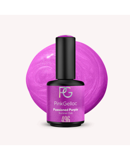 Pink Gellac 496 Passioned Purple Color Esmalte Gel Permanente