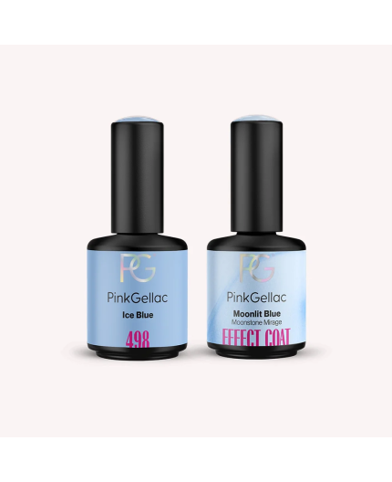 Ice Blue Glazed Donut Nails Set