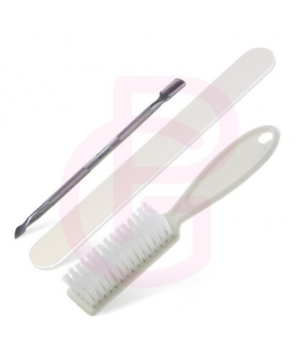 SET CUIDADO DE UÑAS /Eliminador de cutículas / Cepillo de uñas / Lima de Uñas 100/180 SET CUIDADO DE UÑAS /Eliminador de cutículas / Cepillo de uñas / Lima de Uñas 100/180